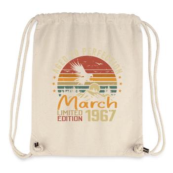 The Legends Were Born In March 1967 Vintage Retro - Stanley/Stella Recycled Gym Bag - natural - Front