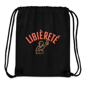Libièreté: fier de boire de la bière, d'être libre - Sac à cordon recyclé Stanley/Stella - noir - Devant