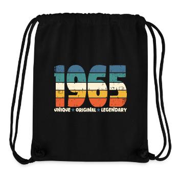 1965 vintage retro birthday - Stanley/Stella Recycled Gym Bag - black - Front