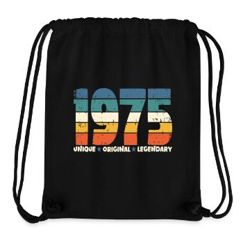 1975 vintage retro Design - Stanley/Stella recycelter Gym Bag - Schwarz - Vorne
