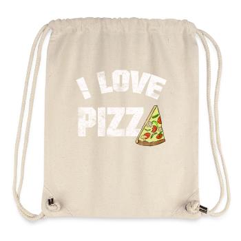 PIZZA I LOVE PIZZA SHIRT - Stanley/Stella recycelter Gym Bag - Naturweiß - Vorne
