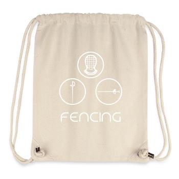 escrime bataille masque sport cadeau d'escrime epee - Sac à cordon recyclé Stanley/Stella - blanc naturel - Devant