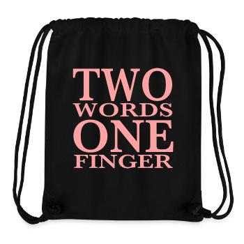 Ein Finger Zwei Worte | One Finger Two Words - Stanley/Stella recycelter Gym Bag - Schwarz - Vorne