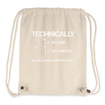 Techniquement, le verre est tout à fait appel science complète - Sac à cordon recyclé Stanley/Stella - blanc naturel - Devant