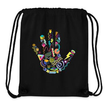 Achtziger Hand - Stanley/Stella recycelter Gym Bag - Schwarz - Vorne