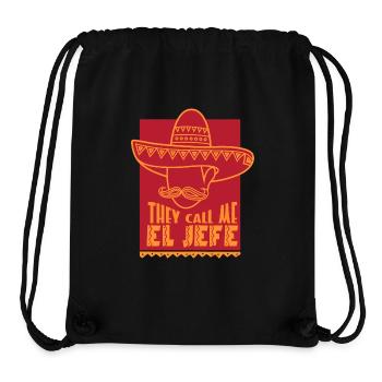 They call me El Jefe lustiges Manager Shirt - Stanley/Stella recycelter Gym Bag - Schwarz - Vorne