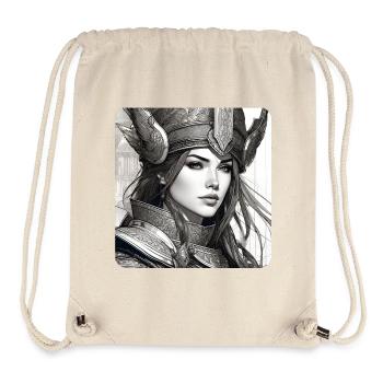 Fantasy Anime Girl Viking Germanic Trigues Middle Ages - Stanley/Stella Recycled Gym Bag - natural - Front