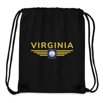 Virginia Fan Shirt – American Spirit - Stanley/Stella recycelter Gym Bag - Schwarz - Vorne