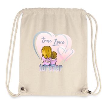 Le véritable amour pour toujours - Sac à cordon recyclé Stanley/Stella - blanc naturel - Devant