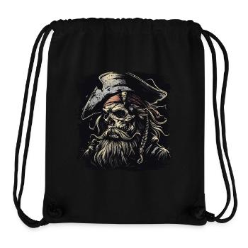 Crâne de pirate - Sac à cordon recyclé Stanley/Stella - noir - Devant