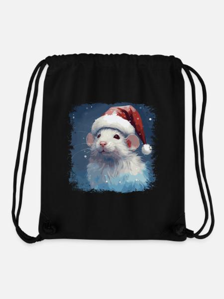 Coole Weihnachtsratte - Stanley/Stella recycelter Gym Bag - Schwarz