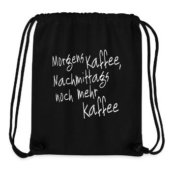 Coffee in the morning, even more white coffee in the afternoon - Stanley/Stella Recycled Gym Bag - black - Front