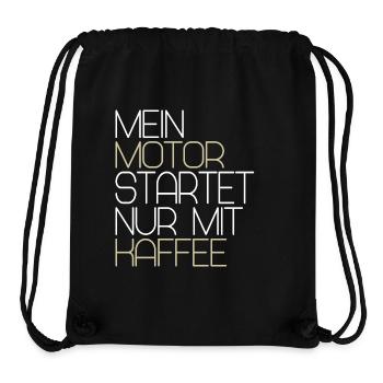 Mein Motor startet nur mit Kaffee - Stanley/Stella recycelter Gym Bag - Schwarz - Vorne
