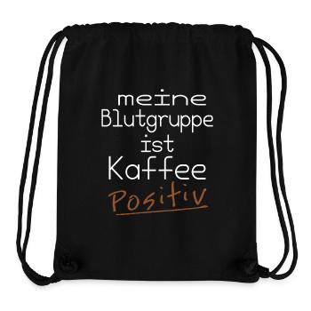 Meine Blutgruppe - Kaffee positiv - Stanley/Stella recycelter Gym Bag - Schwarz - Vorne