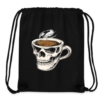 Coffee as a Hanger's Meal in Skull Mug - Stanley/Stella Recycled Gym Bag - black - Front
