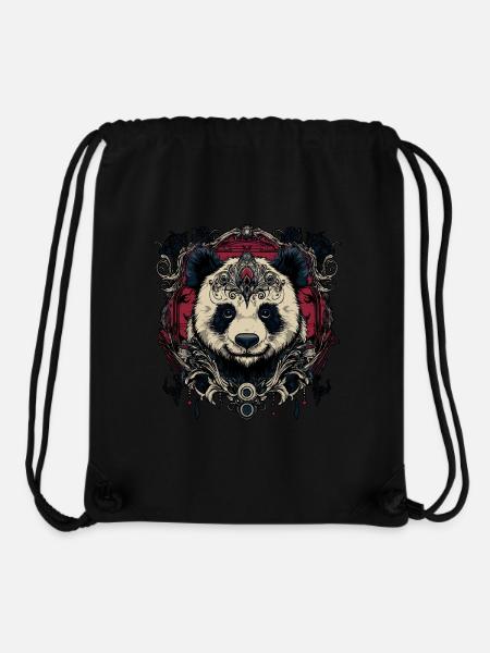 Pandabär - Stanley/Stella recycelter Gym Bag - Schwarz