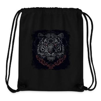 Tigre - Sac à cordon recyclé Stanley/Stella - noir - Devant