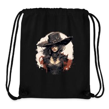 Emo Cowboy Steampunk Fille - Sac à cordon recyclé Stanley/Stella - noir - Devant