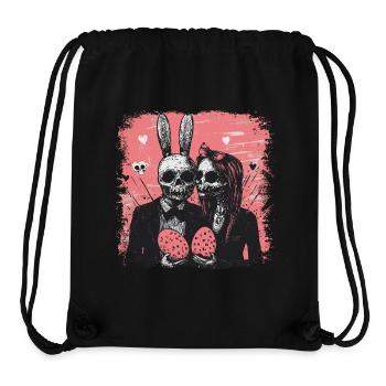 Gruseliges Osterpärchen - Stanley/Stella recycelter Gym Bag - Schwarz - Vorne