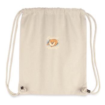 Poméranien Dad Zwergspitz Dog Owner Cadeau - Sac à cordon recyclé Stanley/Stella - blanc naturel - Devant