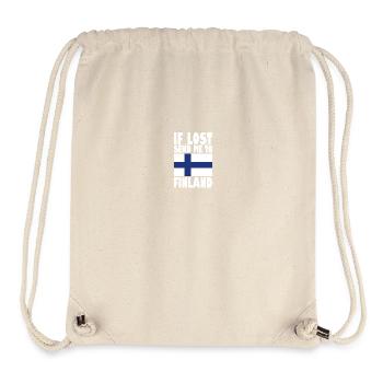 Finland Flag Saying - Stanley/Stella Recycled Gym Bag - natural - Front