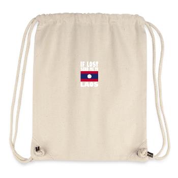 Laos Flagge Spruch - Stanley/Stella recycelter Gym Bag - Naturweiß - Vorne
