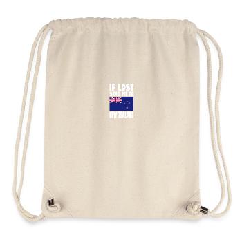 Drapeau néo-zélandais - Sac à cordon recyclé Stanley/Stella - blanc naturel - Devant