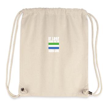 Sierra Leone Flag Saying - Stanley/Stella Recycled Gym Bag - natural - Front