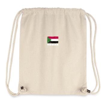 Drapeau du Soudan Grunge Drapeau du Soudan - Sac à cordon recyclé Stanley/Stella - blanc naturel - Devant