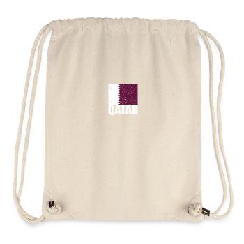Qatar Flag - Stanley/Stella Recycled Gym Bag - natural - Front