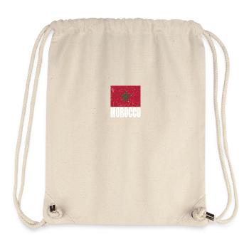 Drapeau du Maroc - Sac à cordon recyclé Stanley/Stella - blanc naturel - Devant