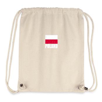 Drapeau de la Pologne - Sac à cordon recyclé Stanley/Stella - blanc naturel - Devant