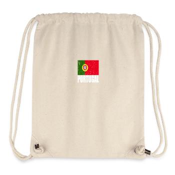 Drapeau du Portugal - Sac à cordon recyclé Stanley/Stella - blanc naturel - Devant