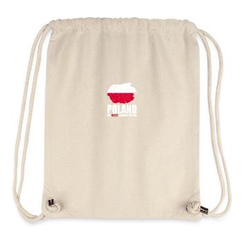 Drapeau de la Pologne - Sac à cordon recyclé Stanley/Stella - blanc naturel - Devant