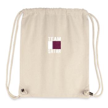 Qatar Flag - Stanley/Stella Recycled Gym Bag - natural - Front