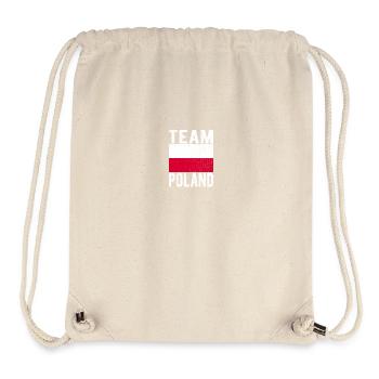 Drapeau de la Pologne - Sac à cordon recyclé Stanley/Stella - blanc naturel - Devant
