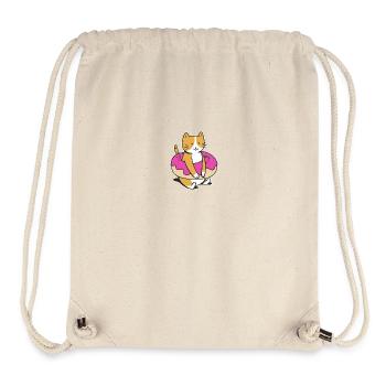 Chubby Cat Donut Süßes Gebäck Schwimmen Schwimmer - Stanley/Stella recycelter Gym Bag - Naturweiß - Vorne