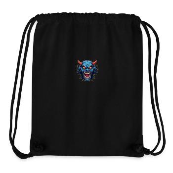 Japanese Hannya Demon Samurai Warrior Oni Mask - Stanley/Stella Recycled Gym Bag - black - Front
