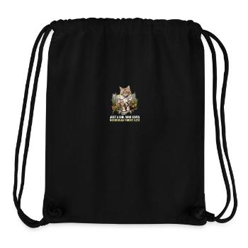 Norwegian Forest Cat Norwegische Waldkatze - Stanley/Stella recycelter Gym Bag - Schwarz - Vorne