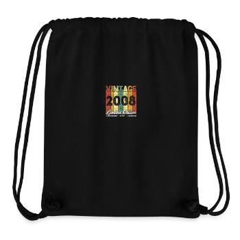 Vintage 2008 Limited Edition Geburtstagsgeschenk - Stanley/Stella recycelter Gym Bag - Schwarz - Vorne