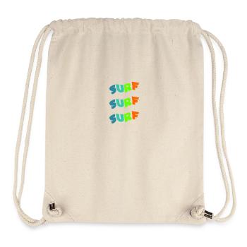 SURFEN. WELLENREITER. WELLENREITER. SPORT. FEIERTAG. REISE. - Stanley/Stella recycelter Gym Bag - Naturweiß - Vorne