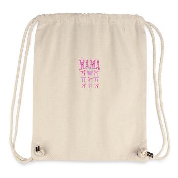 Happy Pink Bow Mama - Stanley/Stella Recycled Gym Bag - natural - Front