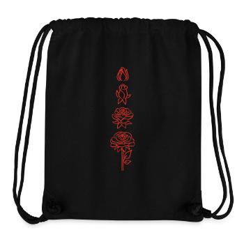 Blüte einer roten Blume - Stanley/Stella recycelter Gym Bag - Schwarz - Vorne