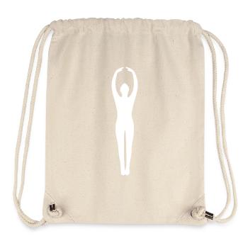 Yoga Poses Silhouette White - Stanley/Stella Recycled Gym Bag - natural - Front