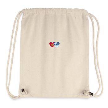 Monténégro Grèce drapeau - Sac à cordon recyclé Stanley/Stella - blanc naturel - Devant