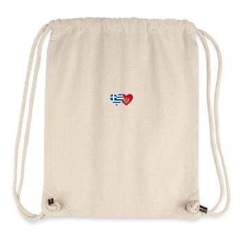 Grèce Monténégro drapeau - Sac à cordon recyclé Stanley/Stella - blanc naturel - Devant
