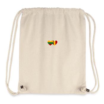 Litauen Belgien Flagge Herz - Stanley/Stella recycelter Gym Bag - Naturweiß - Vorne