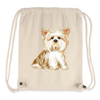 Yorkshire Terrier dog - cute puppy dog - Stanley/Stella Recycled Gym Bag - natural - Front