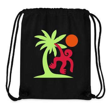Affe Palme Sonne - Stanley/Stella recycelter Gym Bag - Schwarz - Vorne