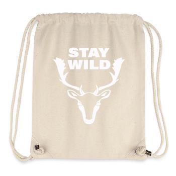 STAY WILD - Stanley/Stella Recycled Gym Bag - natural - Front